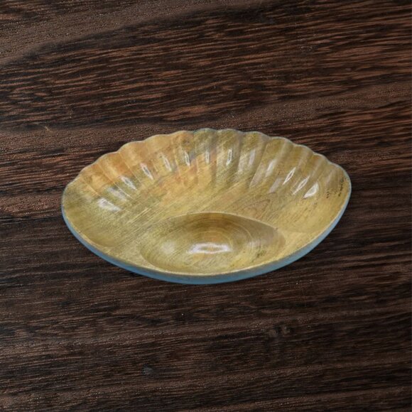 MCM Vintage Waimea Valley Mango Wood Clamshell Serving Dish Chips Dip - Picture 4 of 7